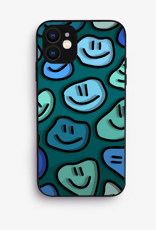 Blue Faces Glossy Case