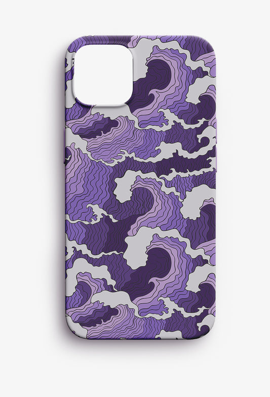 Purple Waves iPhone Case